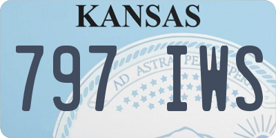 KS license plate 797IWS