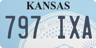 KS license plate 797IXA