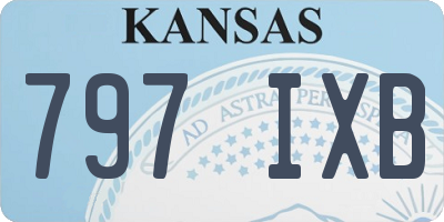 KS license plate 797IXB