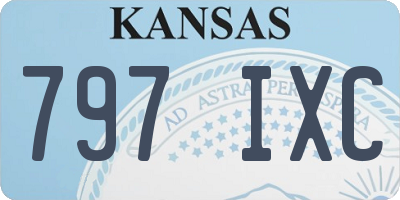KS license plate 797IXC