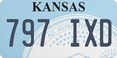 KS license plate 797IXD