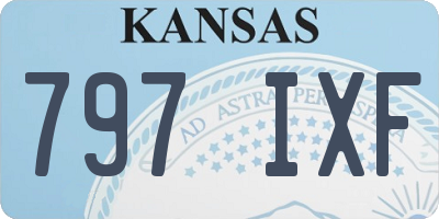 KS license plate 797IXF