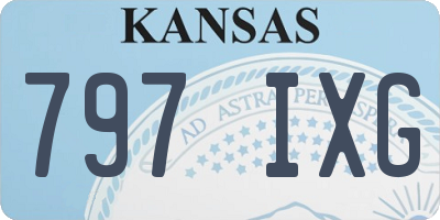 KS license plate 797IXG