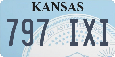 KS license plate 797IXI