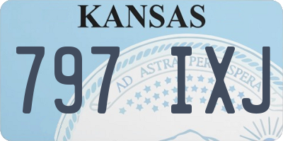 KS license plate 797IXJ