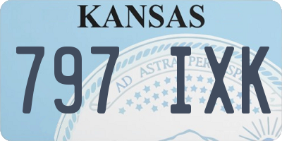 KS license plate 797IXK