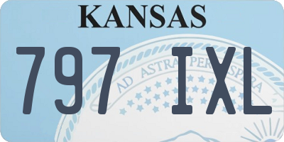 KS license plate 797IXL