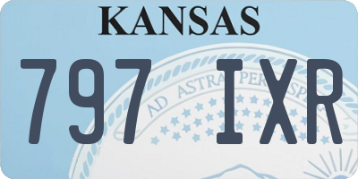 KS license plate 797IXR
