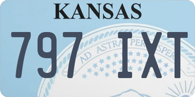 KS license plate 797IXT