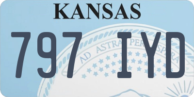 KS license plate 797IYD