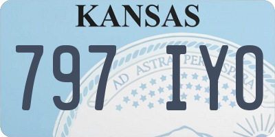 KS license plate 797IYO