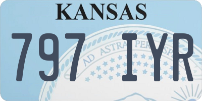 KS license plate 797IYR