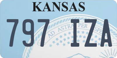 KS license plate 797IZA
