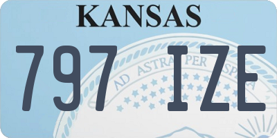 KS license plate 797IZE