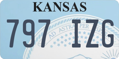 KS license plate 797IZG