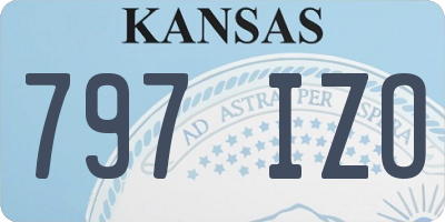 KS license plate 797IZO