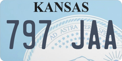 KS license plate 797JAA