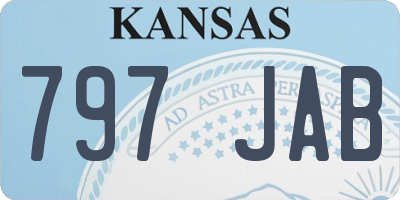 KS license plate 797JAB