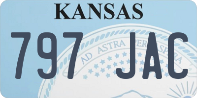 KS license plate 797JAC