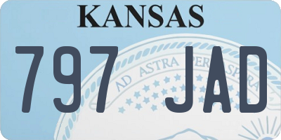 KS license plate 797JAD
