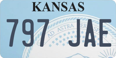 KS license plate 797JAE
