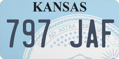 KS license plate 797JAF