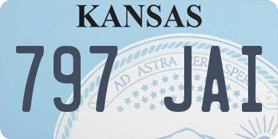 KS license plate 797JAI