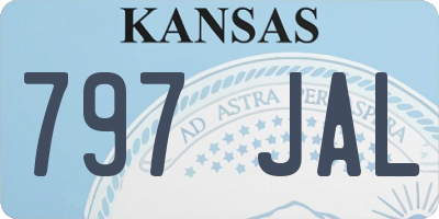 KS license plate 797JAL