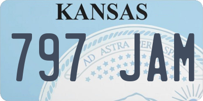 KS license plate 797JAM