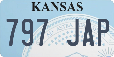 KS license plate 797JAP