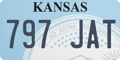 KS license plate 797JAT