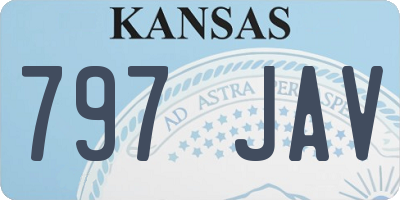 KS license plate 797JAV