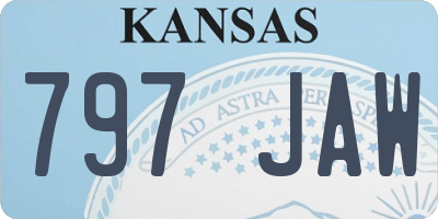 KS license plate 797JAW