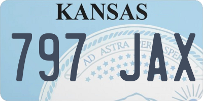 KS license plate 797JAX