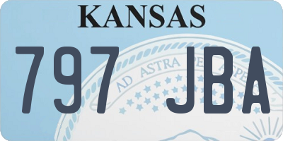 KS license plate 797JBA