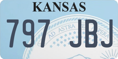 KS license plate 797JBJ