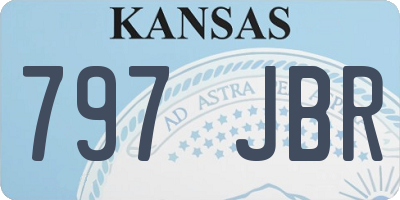 KS license plate 797JBR