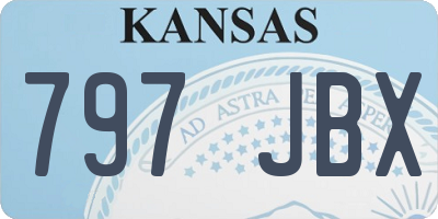 KS license plate 797JBX