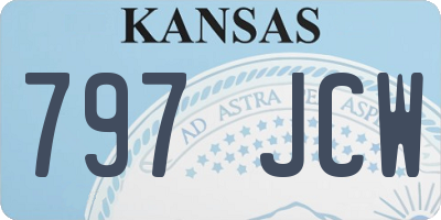 KS license plate 797JCW