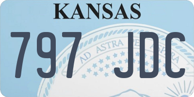 KS license plate 797JDC