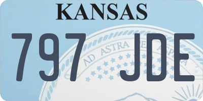 KS license plate 797JDE