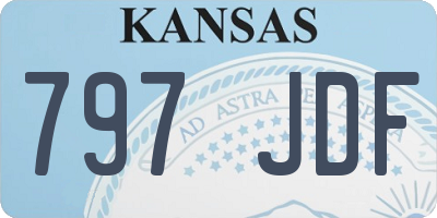 KS license plate 797JDF