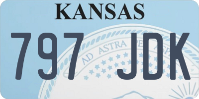 KS license plate 797JDK