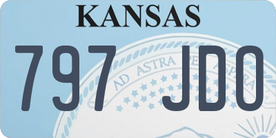 KS license plate 797JDO