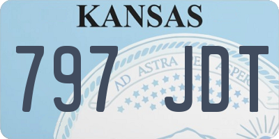 KS license plate 797JDT