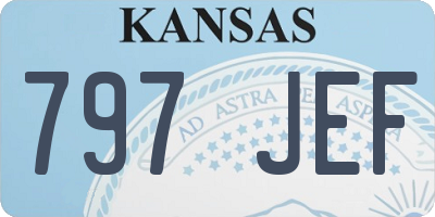 KS license plate 797JEF