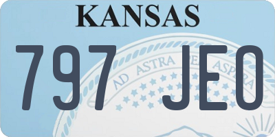 KS license plate 797JEO