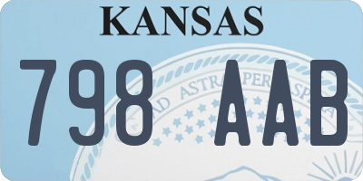 KS license plate 798AAB