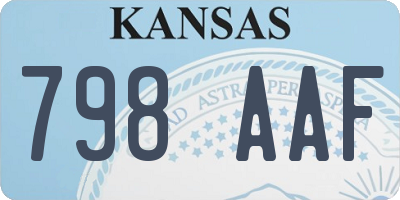 KS license plate 798AAF