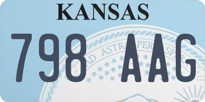 KS license plate 798AAG